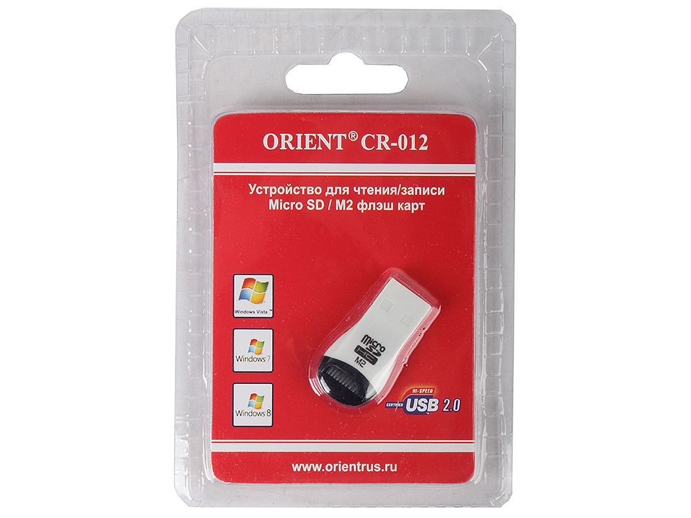 Картридер Orient Mini CR-012Black-Red