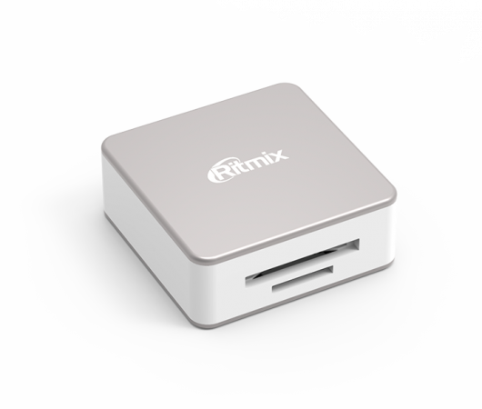 Картридер RITMIX CR-2051 silver+white, SD, microSD, SDHC, SDXC, MMC, RS MMC, MMC Plus, MMS Mobile, MS MG, Ms Pro, MS Pro MG, MS Pro Ultra, MS Pro Extr Картридер RITMIX CR-2051 silver+white, SD, microSD, SDHC, SDXC, MMC, RS MMC, MMC Plus, MMS Mobile, MS MG, Ms Pro, MS Pro MG, MS Pro Ultra, MS Pro Extr