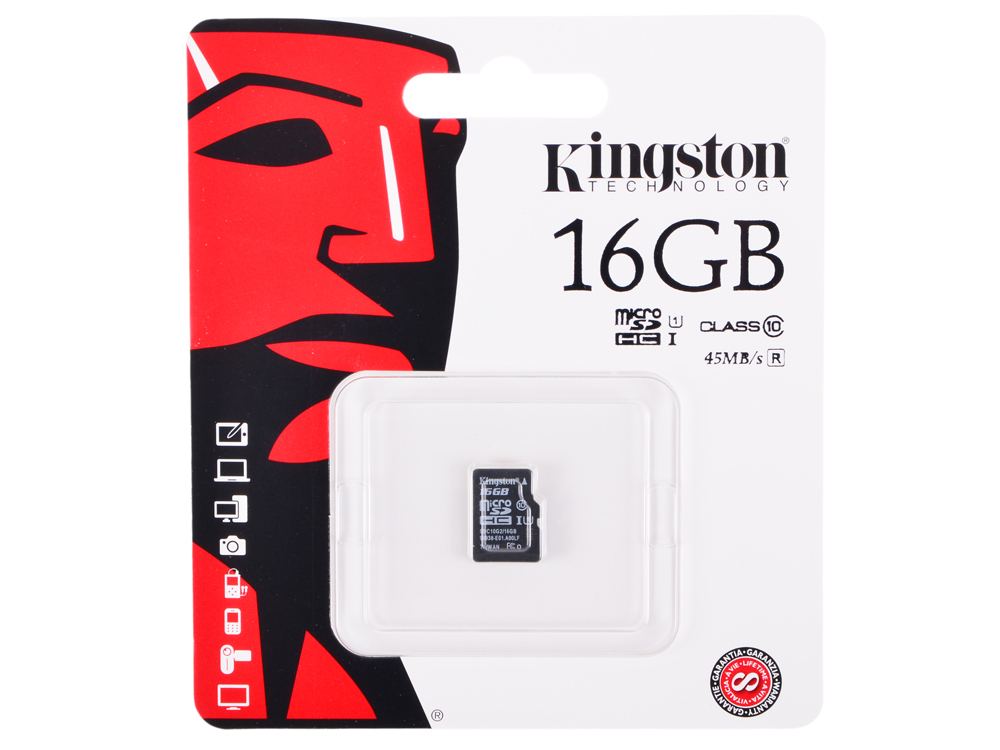 

Карта памяти MicroSDHC 16GB Kingston Class10 G2 без адаптера <SDC10G2/16GBSP>