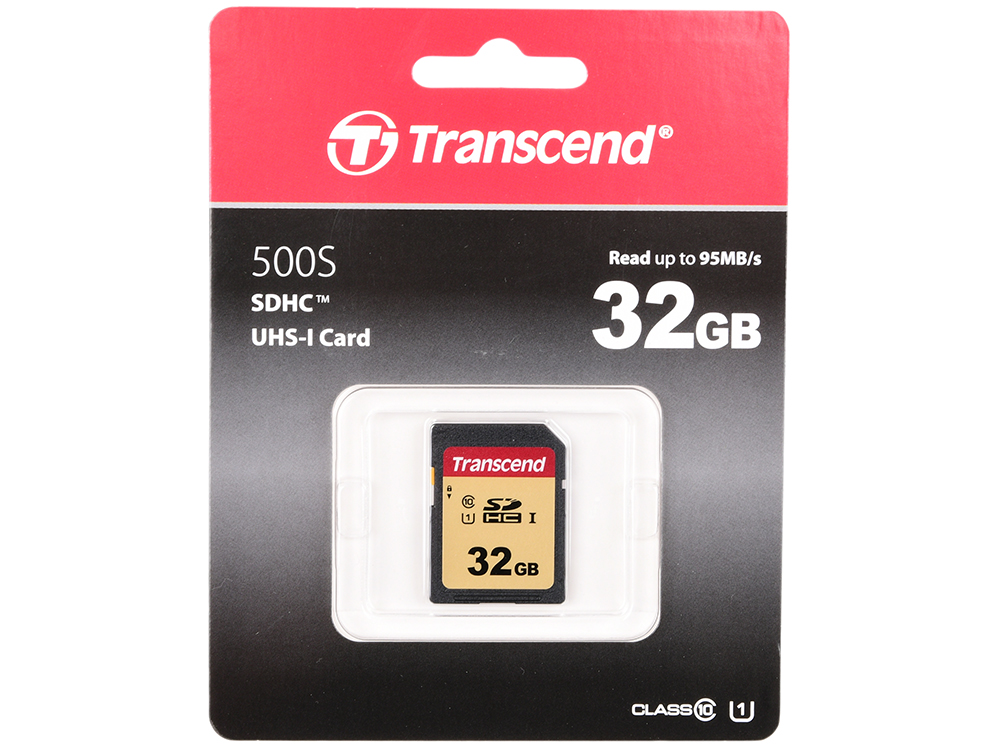 

Карта памяти SDHC 32Gb Class10 Transcend TS32GSDC500S (SDHC Class 10, UHS-I U1, MLC)