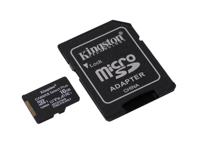 

Карта памяти microSDHC Kingston Canvas Select Plus 16GB (SDCS2/16GB)