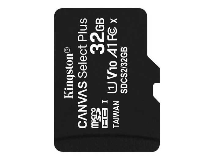 

Карта памяти microSDHC Kingston Canvas Select Plus 32Gb Class10 UHS-I (SDCS2/32GBSP)