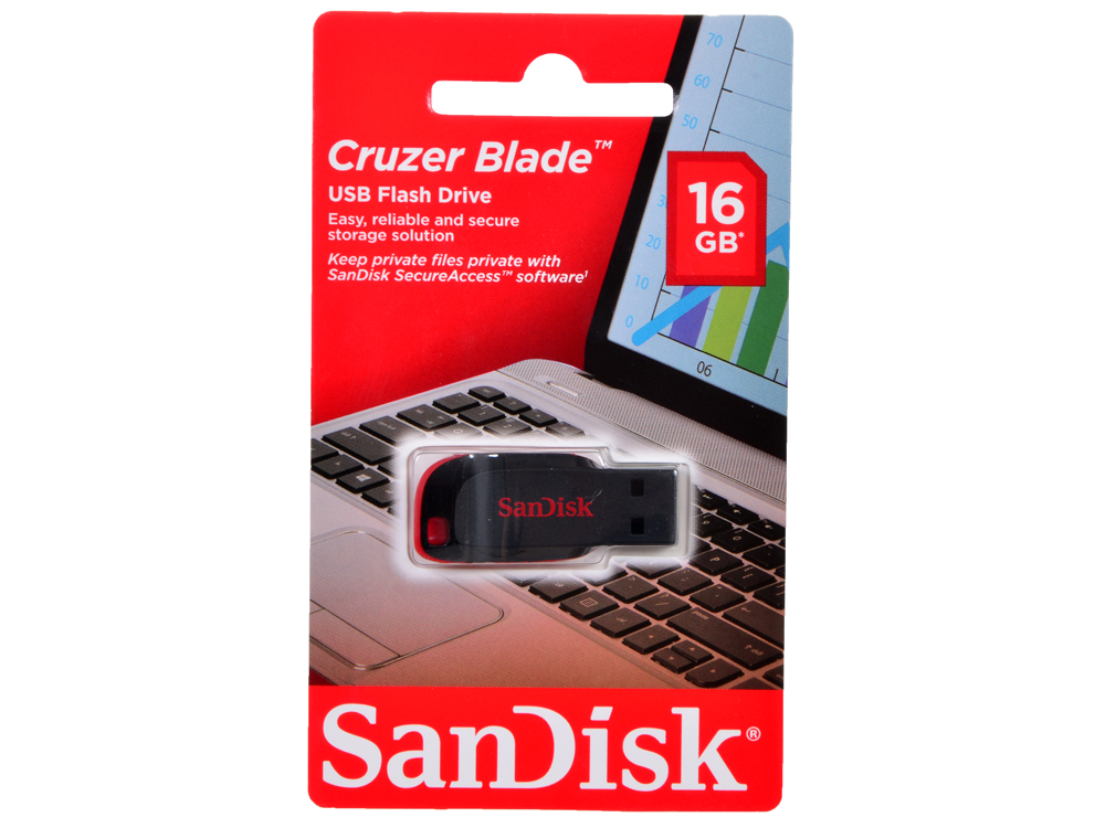 USB флешка SanDisk Cruzer Blade 16GB (SDCZ50-016G-B35)