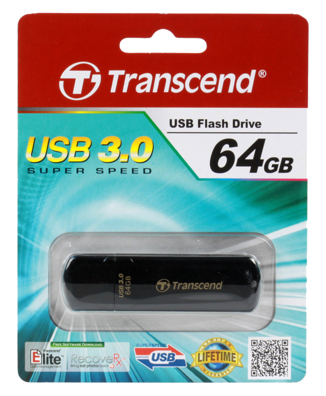 USB флешка Transcend 700 64Gb Black (TS64GJF700) USB 3.0 / 90 Мб/с / 24 Мб/с