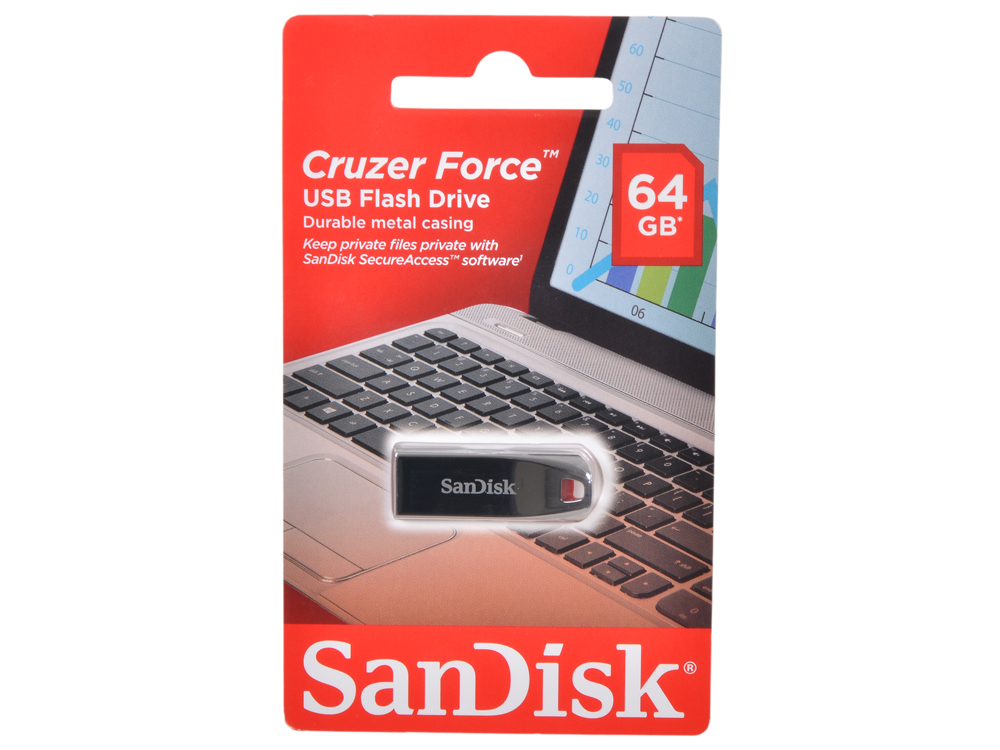 USB флешка SanDisk Cruzer Force 64GB (SDCZ71-064G-B35)