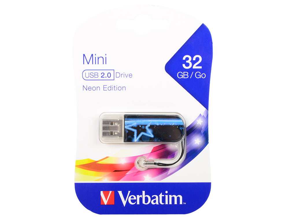 

Флешка USB 32Gb Verbatim Mini Neon Edition 49389 USB синий