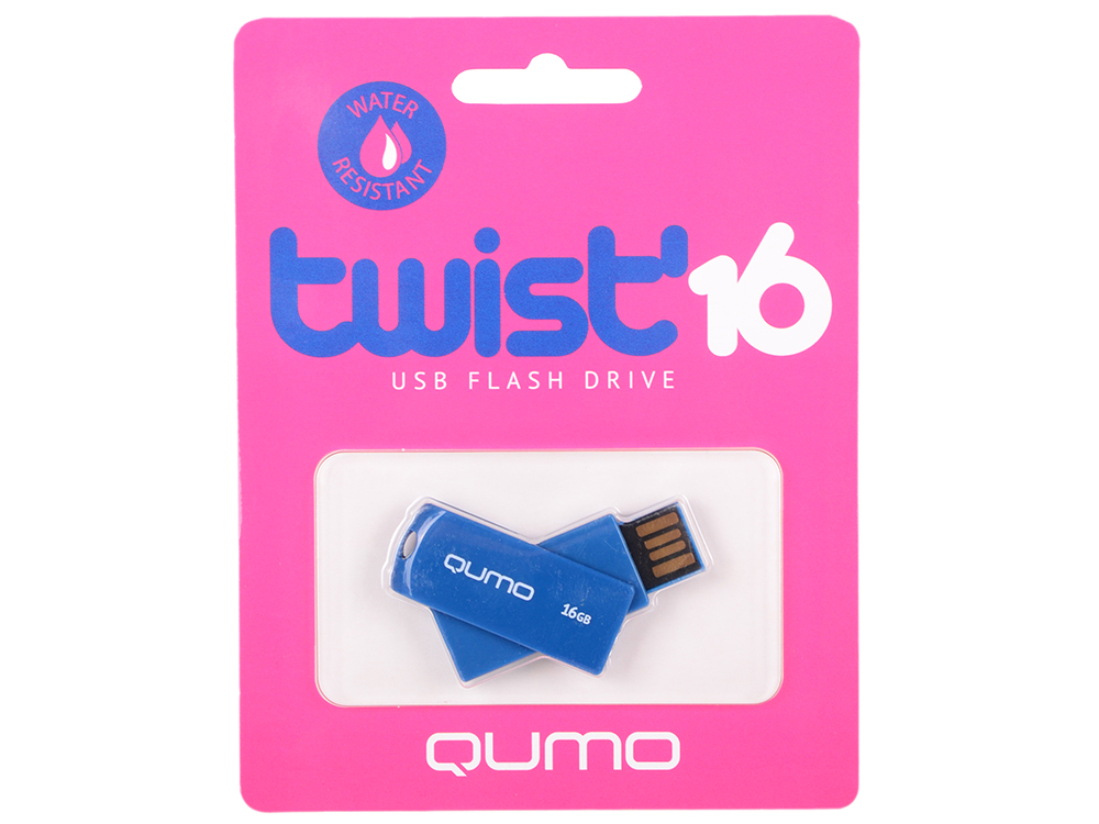 

USB флешка QUMO Twist Cobalt 16GB Blue (QM16GUD-TW-Cobalt) USB 2.0