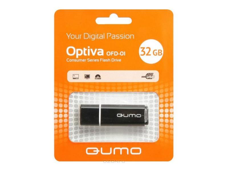 

USB флешка QUMO Optiva 01 32Gb Black (QM32GUD-OP1-black) USB 2.0
