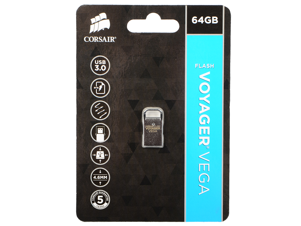 

Флешка USB 64Gb Corsair Voyager Vega CMFVV3-64GB серебристый