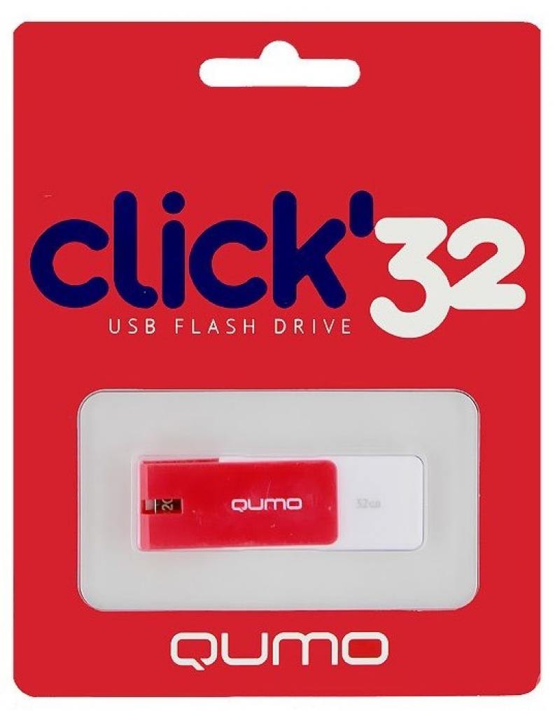

USB флешка QUMO Click 32Gb Red (QM32GUD-CLK-Crimson) USB 2.0