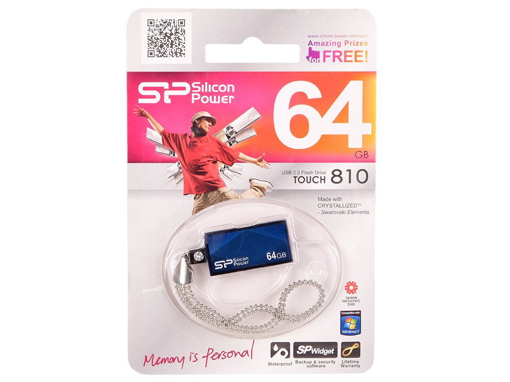 

Флешка USB 64Gb Silicon Power Touch 810 SP064GBUF2810V1B синий
