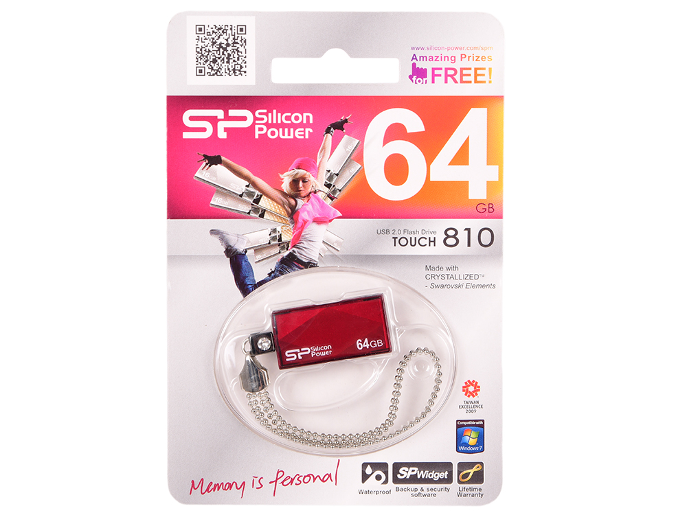 

Флешка USB 64Gb Silicon Power Touch 810 SP064GBUF2810V1R красный