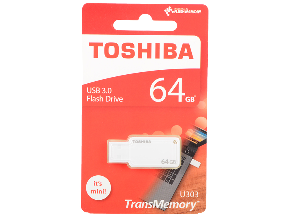 Флешка USB 64Gb Toshiba Suzaku U303 THN-U303W0640E4 белый