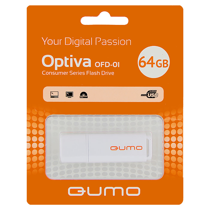 

USB флешка QUMO Optiva 01 64Gb White (QM64GUD-OP1-white) USB 3.0