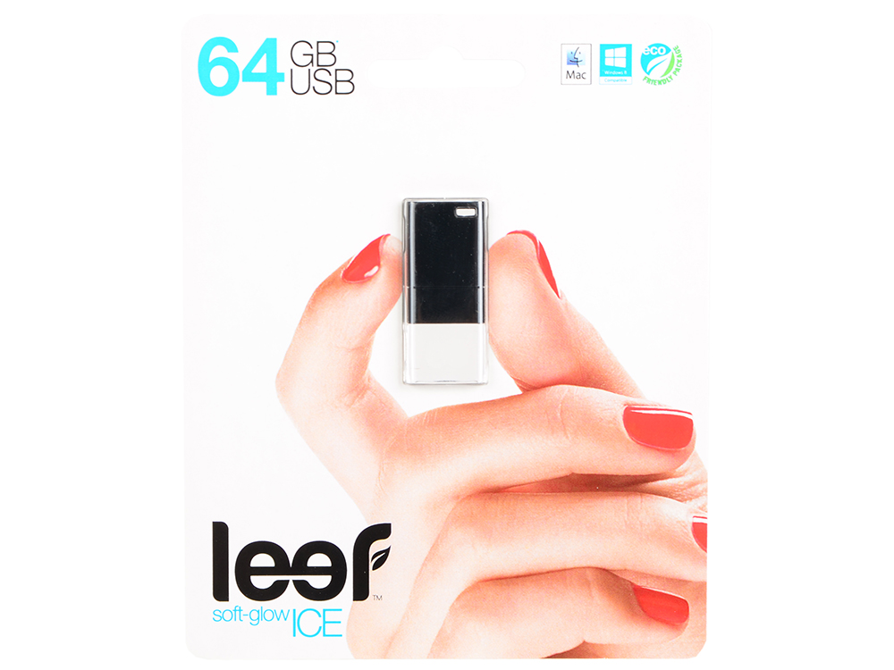 

Внешний накопитель 64GB Leef Ice (USB 2.0) (LFICE-064BLR)