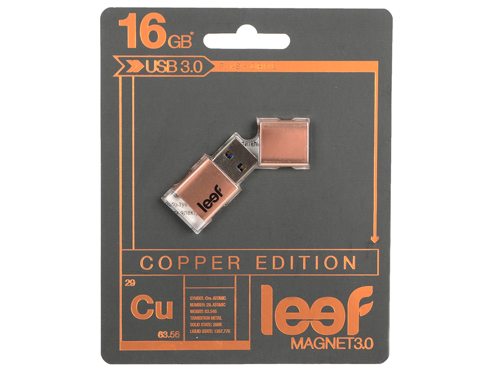 

Внешний накопитель 16GB Leef Magnet (USB 3.0) (LFMGN-016COP)