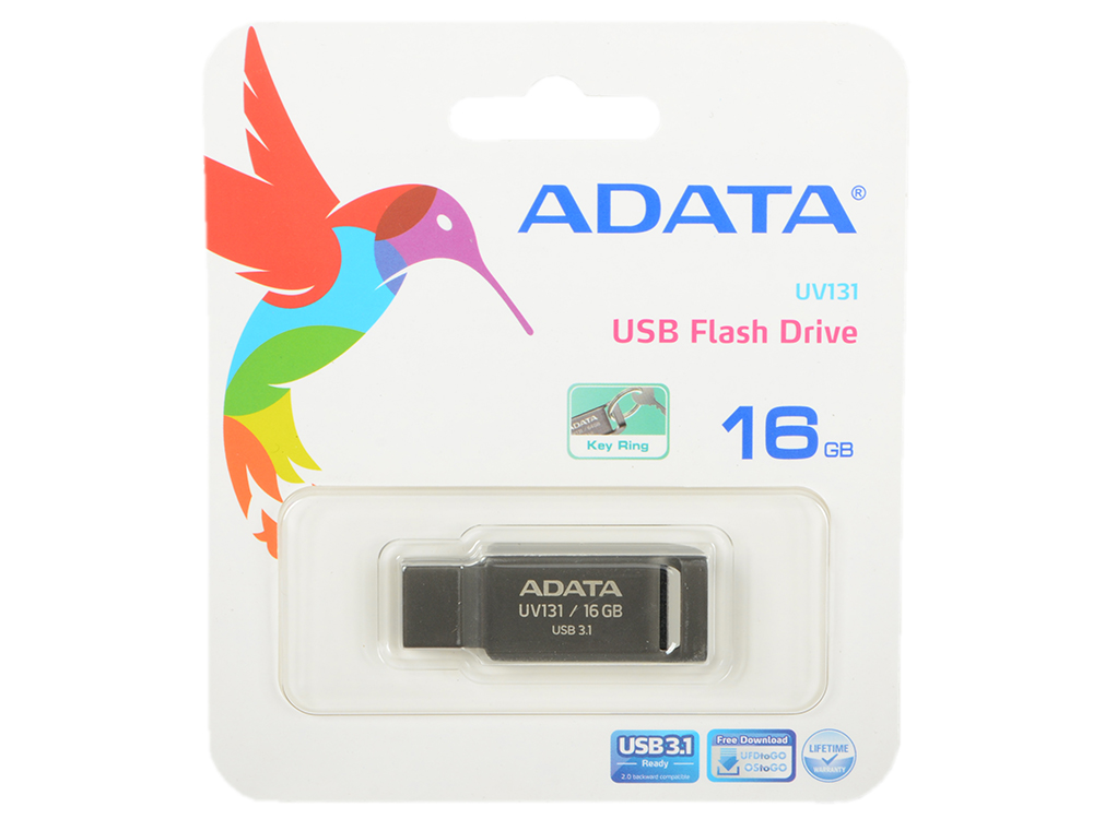 

Флешка USB 16Gb A-Data UV131 USB3.0 AUV131-16G-RGY металл