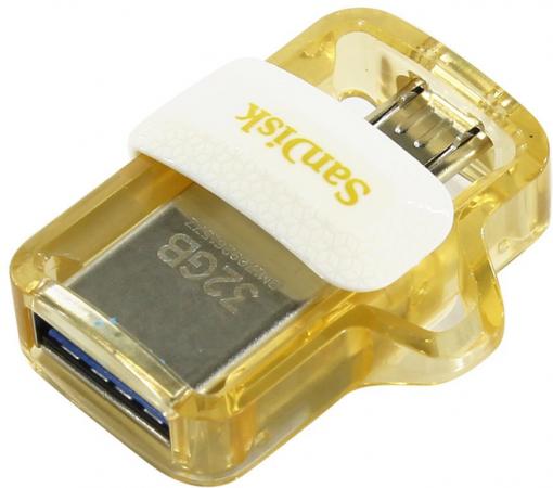 

USB флешка SanDisk Ultra 32GB White Gold (SDDD3-032G-G46GW) USB 3.0, microUSB