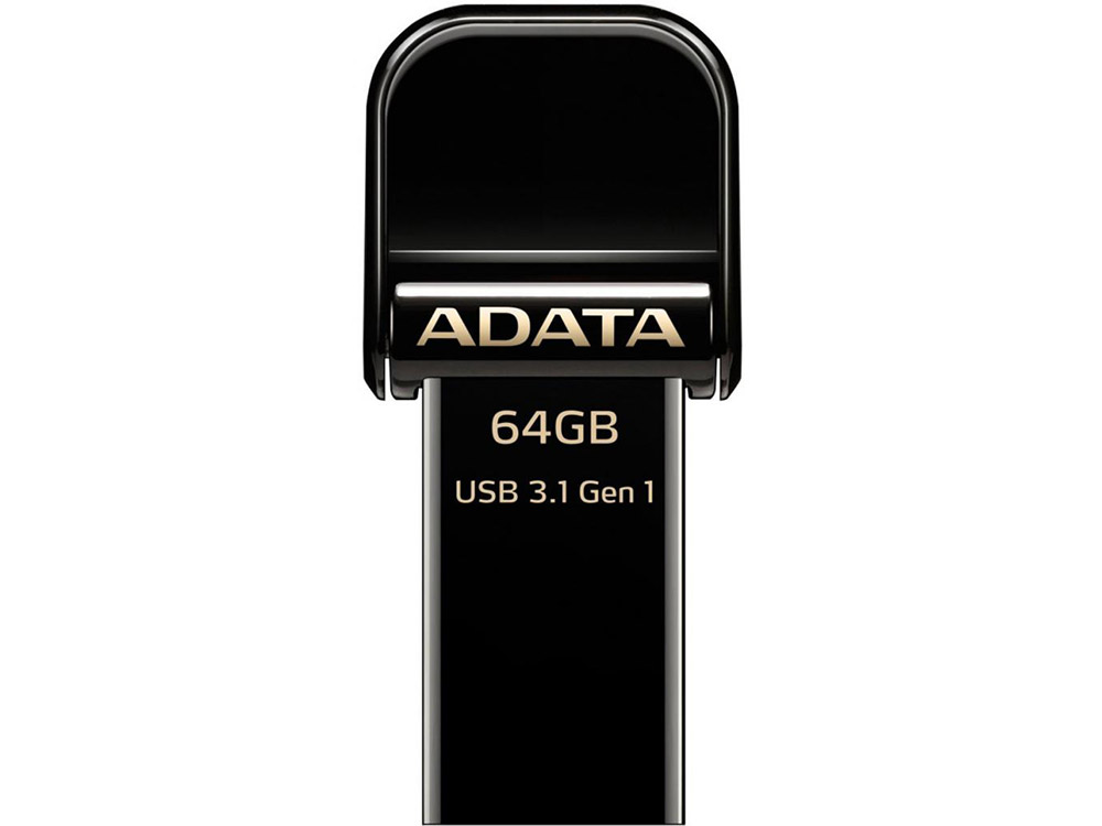 

USB флешка A-Data i-Memory AI920 64GB Black (AAI920-64G-CBK) USB 3.1/Lightning / 150 МБ/cек / 50 МБ/cек