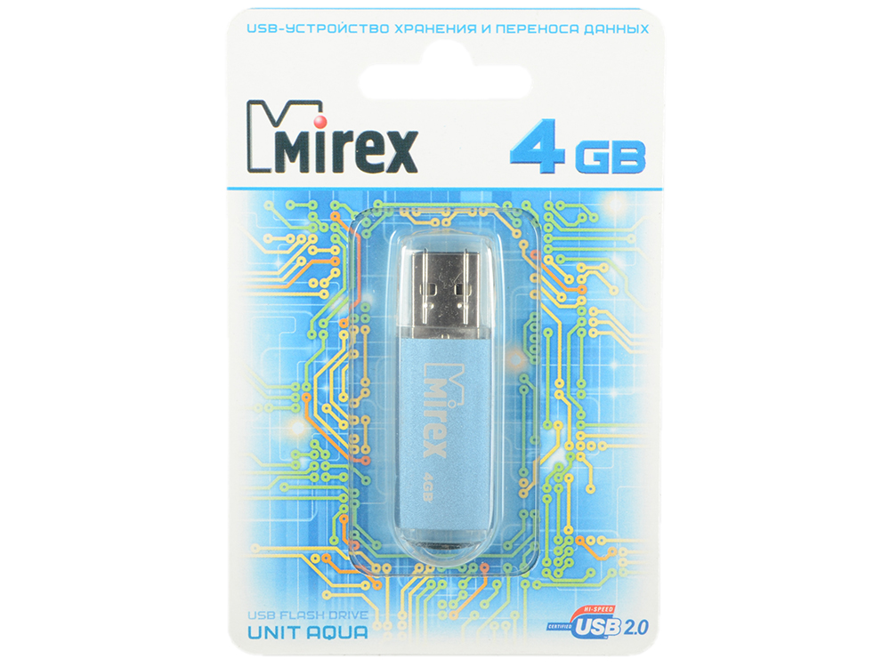 

Флешка USB 4Gb Mirex Unit 13600-FMUAQU04 синий
