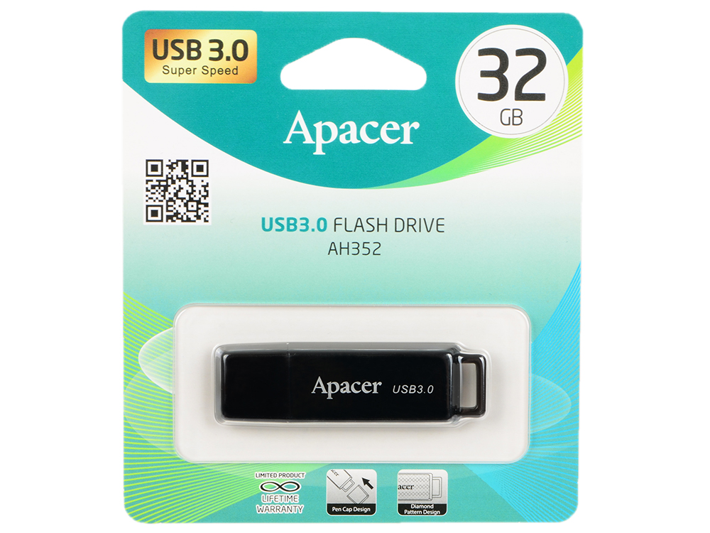 

Внешний накопитель 32GB USB Drive (USB 3.0) Apacer AH352 (AP32GAH352B-1)