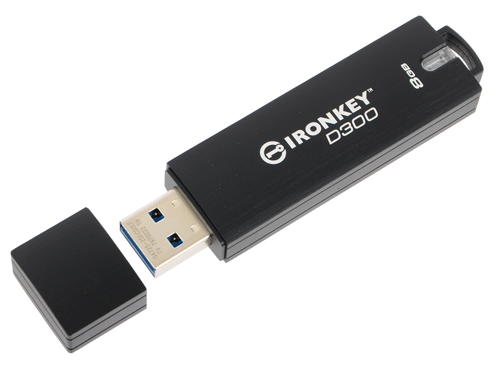 

Внешний накопитель 8GB USB Drive (USB 3.0) Kingston IronKey D300 Standard (IKD300/8GB)