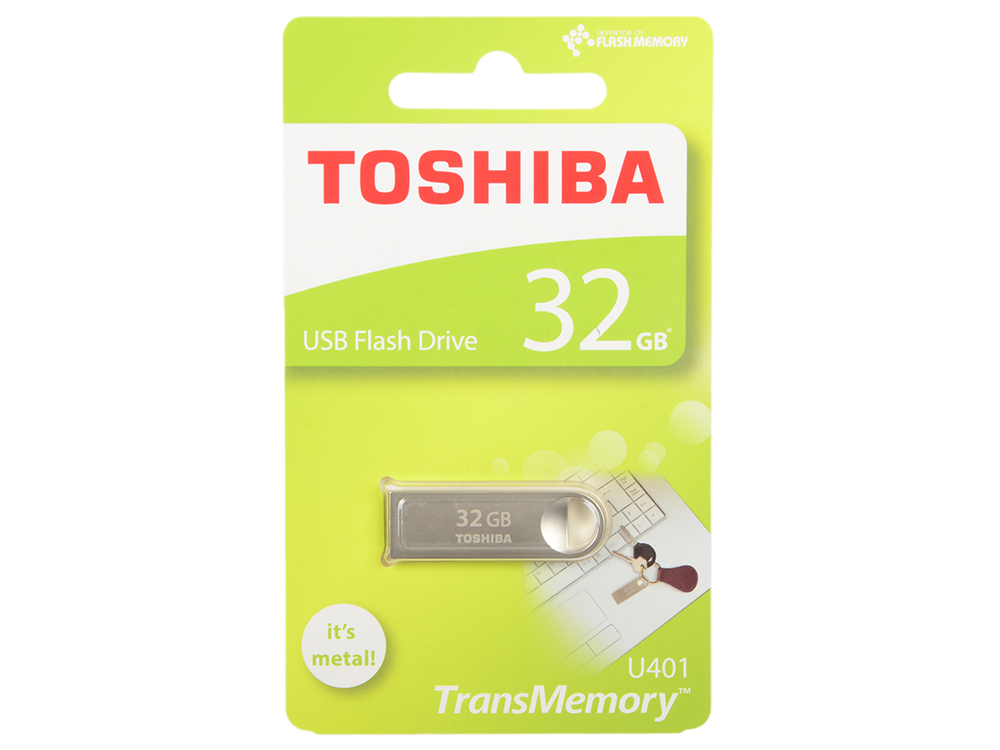 Внешний накопитель 32GB USB Drive USB 2.0 Toshiba Owari U401 серебристый (THN-U401S0320E4)