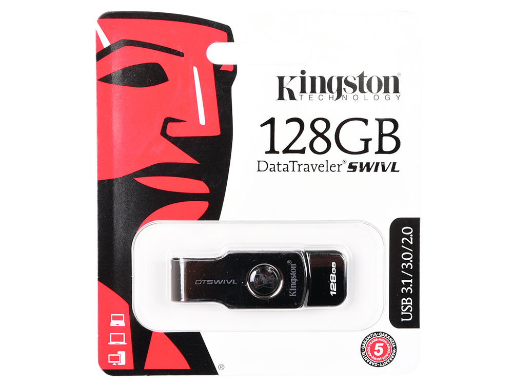 

Kingston USB Drive 128Gb DTSWIVL/128GB {USB3.0}