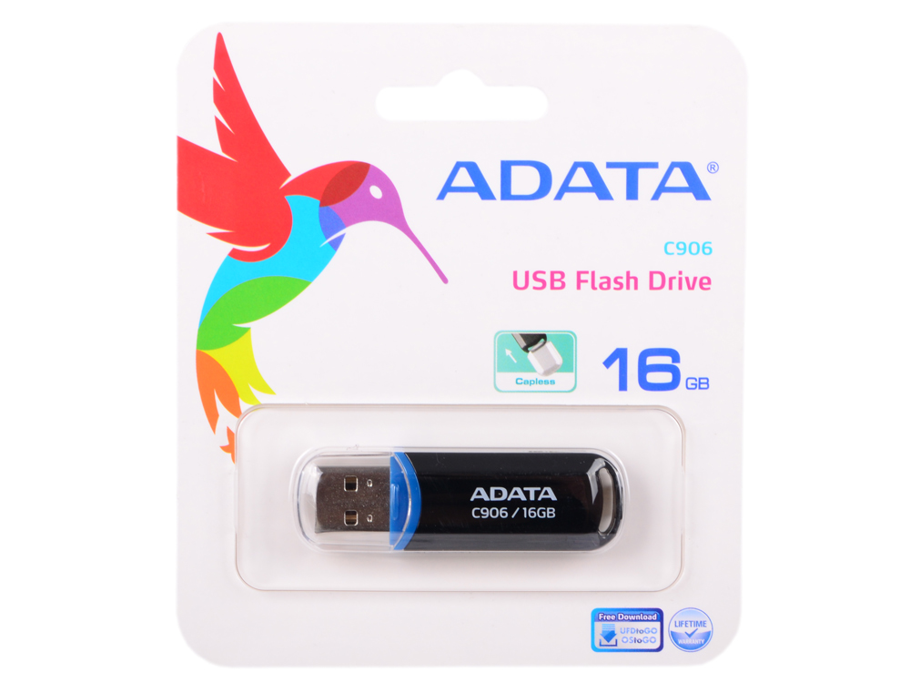 

USB флешка A-Data C906 16GB Black (AC906-16G-RBK) USB 2.0 / 15 МБ/cек / 5 МБ/cек
