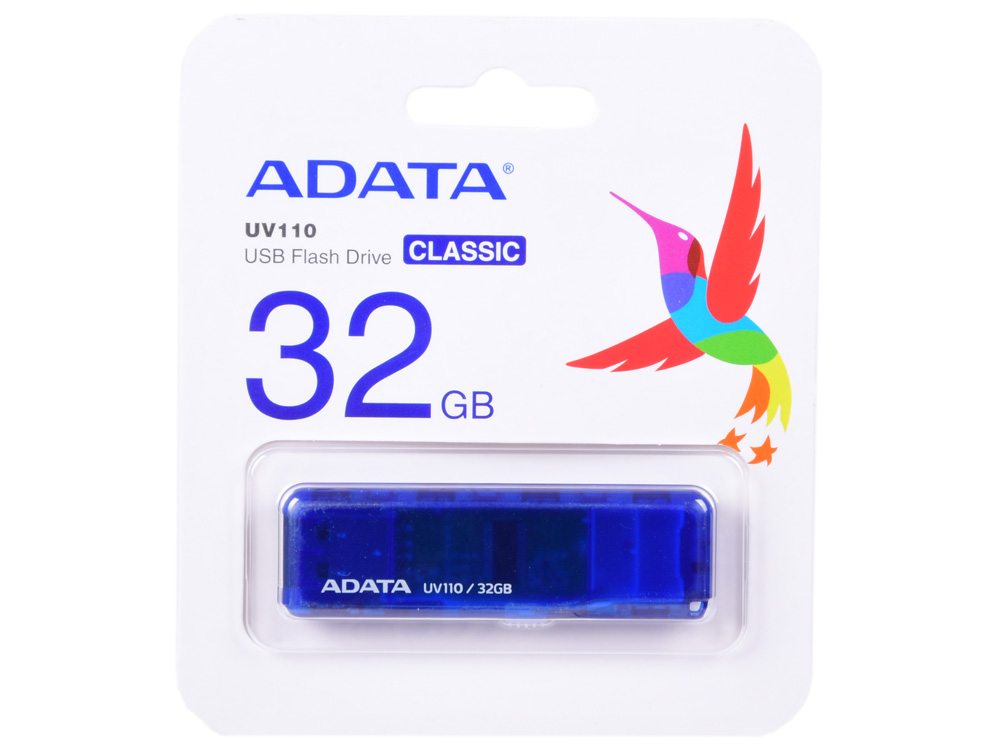 

USB флешка A-Data UV110 32GB Blue (AUV110-32G-RBL) USB 2.0