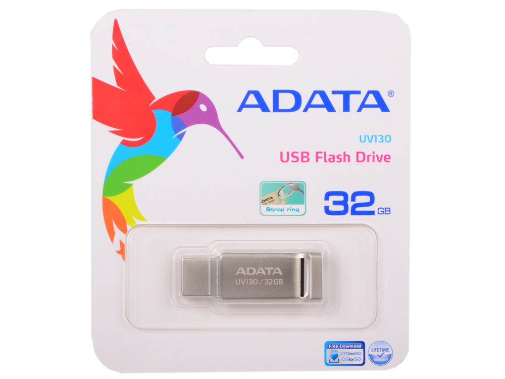 

USB флешка ADATA UV130 32GB Gold (AUV130-32G-RGD) USB 2.0