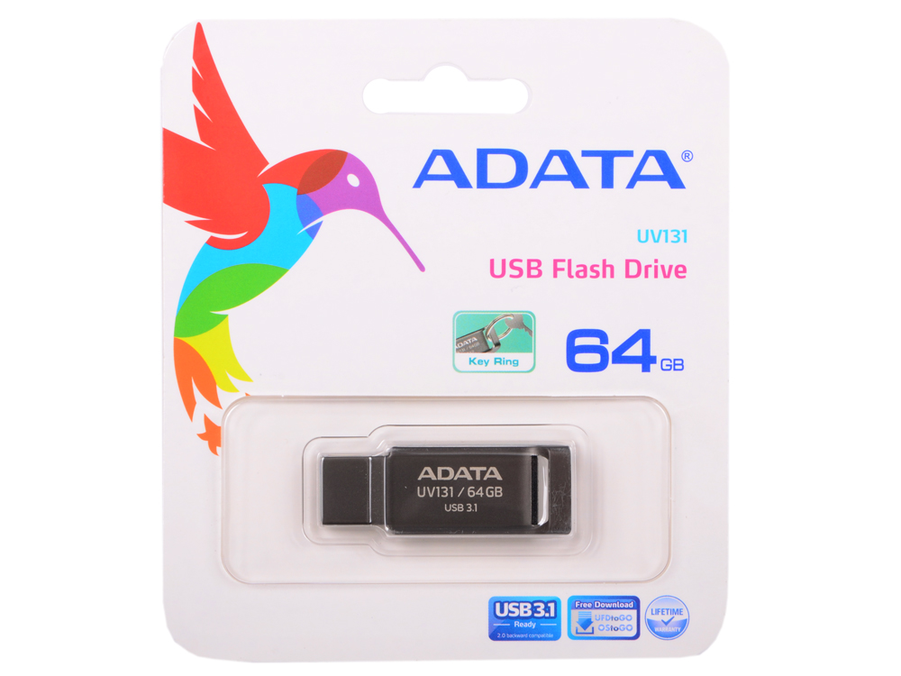 

USB флешка ADATA UV131 64Gb (AUV131-64G-RGY) USB 3.0