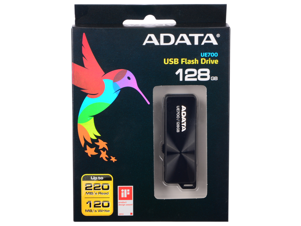 

Внешний накопитель 128GB USB Drive ADATA USB 3.1 UE700 220/120 МБ/с AUE700-128G-CBK