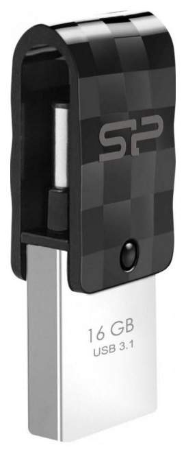

USB флешка Silicon Power Mobile C31 16Gb Black (SP016GBUC3C31V1K) USB 3.1/USB 3.1 Type-C