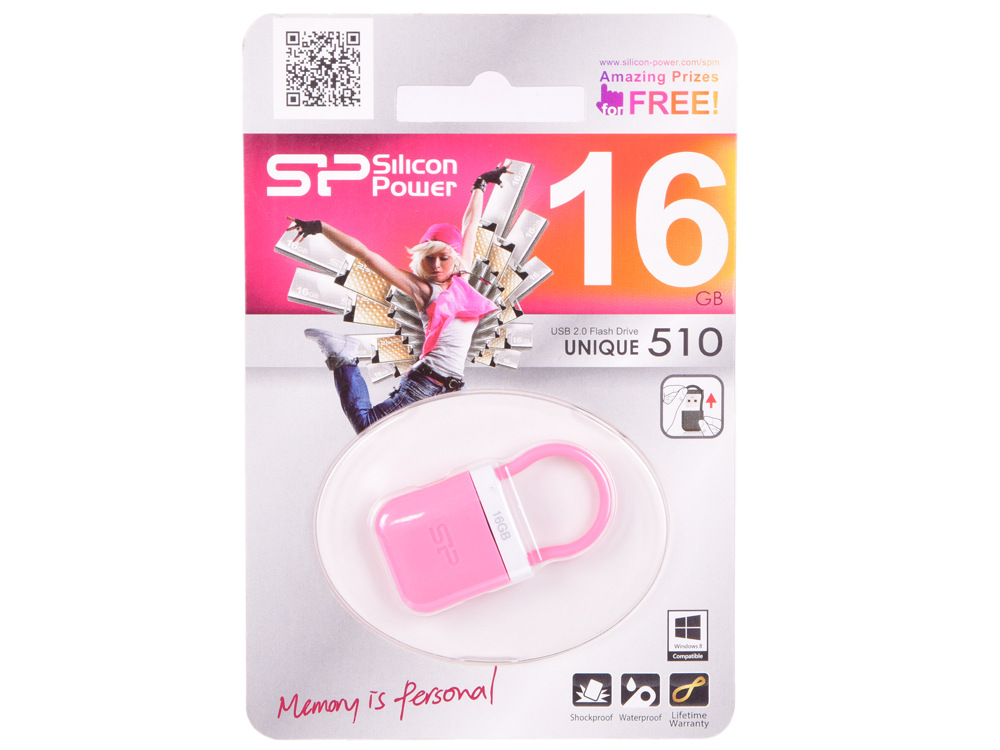

USB флешка Silicon Power Unique 510 16GB Pink (SP016GBUF2510V1P) USB 2.0