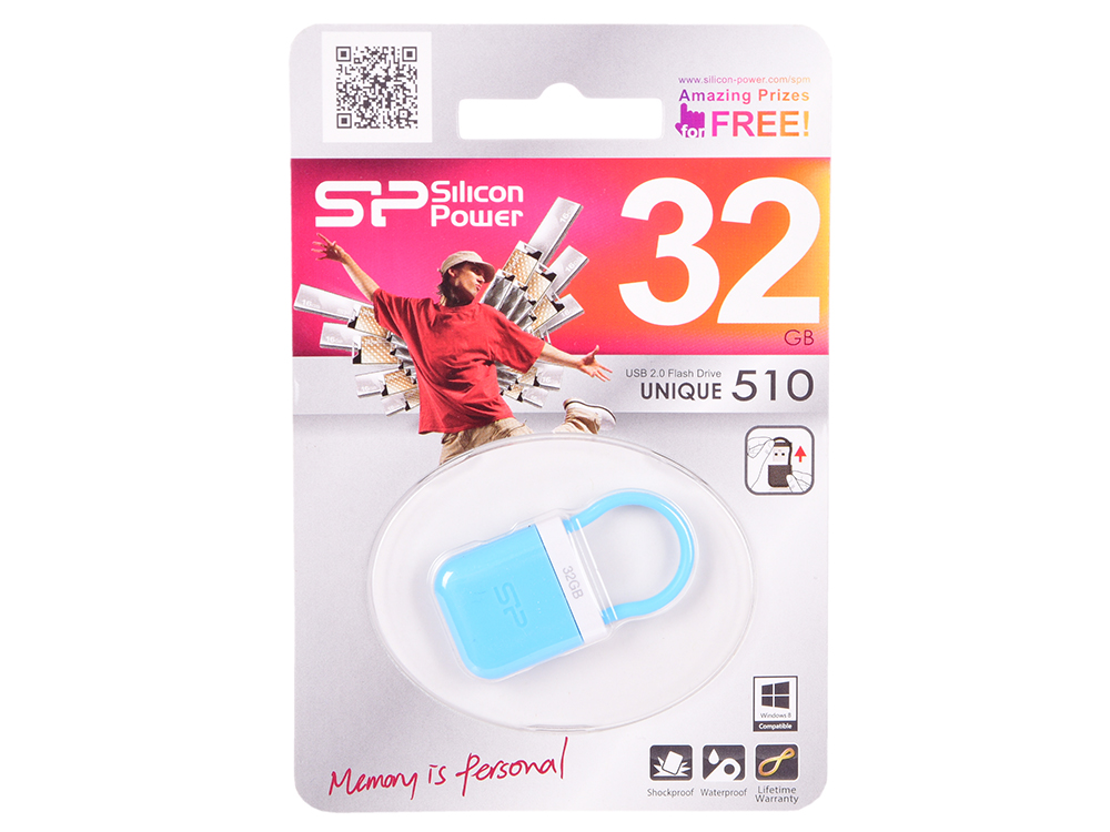 

USB флешка Silicon Power Unique 510 32GB Blue (SP032GBUF2510V1B) USB 2.0