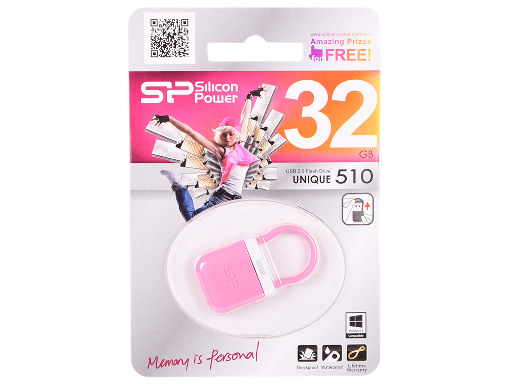 

USB флешка Silicon Power Unique 510 32GB Pink (SP032GBUF2510V1P) USB 2.0