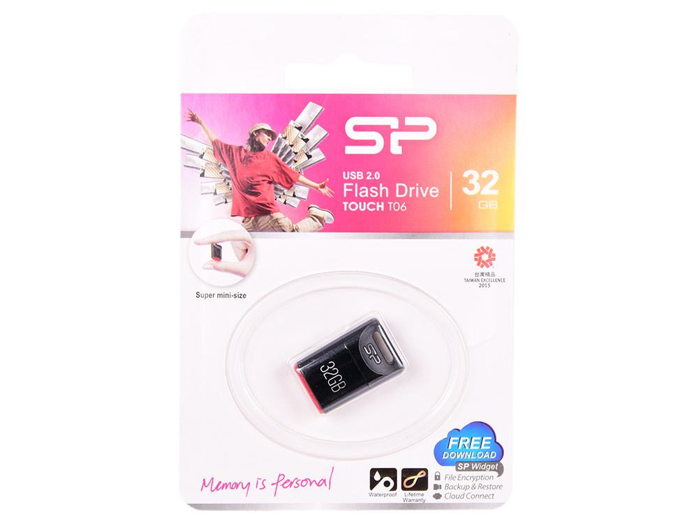 

USB флешка Silicon Power Touch T06 32Gb Black (SP032GBUF2T06V1K) USB 2.0 / 20 Мб/с / 7 Мб/с