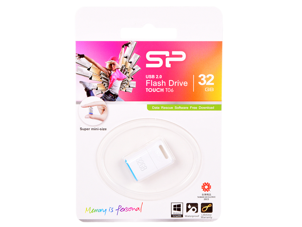 

USB флешка Silicon Power Touch T06 32GB White (SP032GBUF2T06V1W) USB 2.0