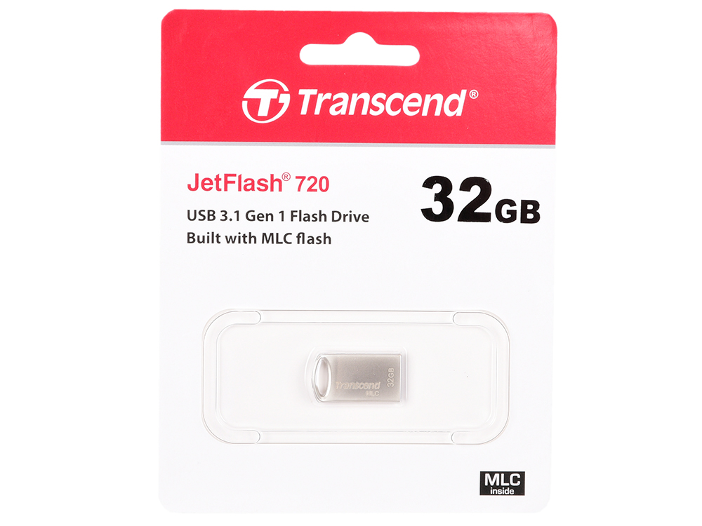 

USB флешка Transcend JetFlash 720S 32Gb Silver (TS32GJF720S) USB 3.1 / 130 Мб/с / 45 Мб/с