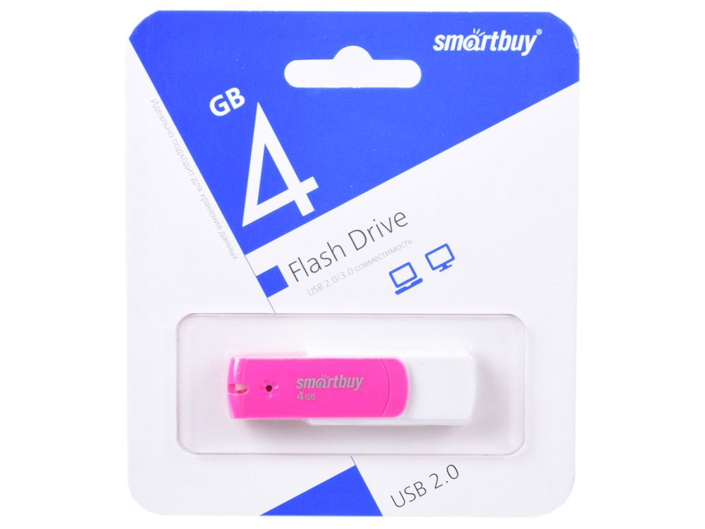 

USB флешка SmartBuy Diamond 4GB Pink (SB4GBDP) USB 2.0