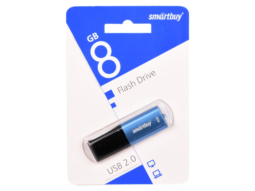 

USB флешка Smartbuy X-Cut 8Gb Sky Blue (SB8GBXC-SB) USB 2.0 / 15 МБ/cек / 5 МБ/cек