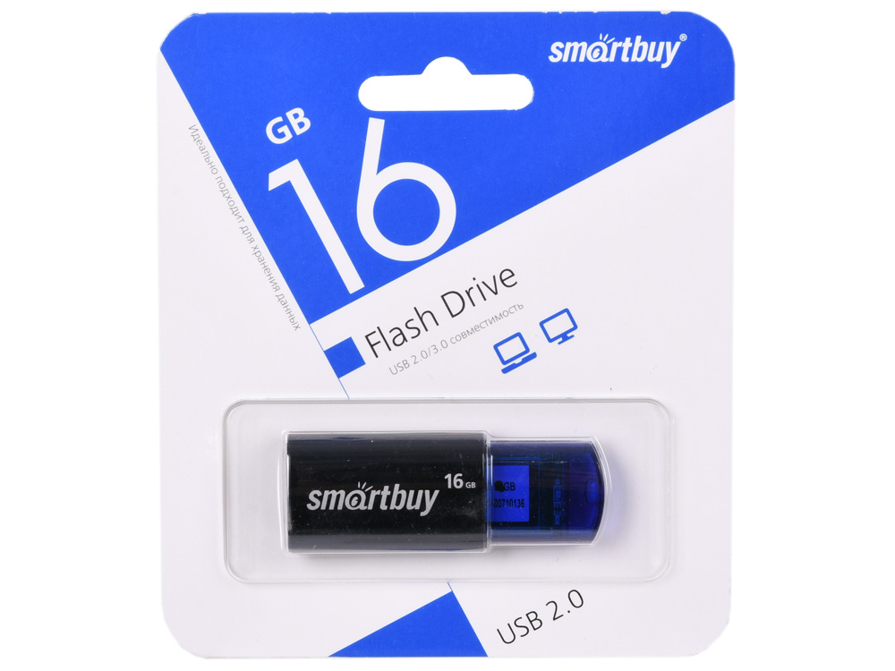 

USB флешка Smartbuy Click 16GB Blue (SB16GBCL-B) USB 2.0