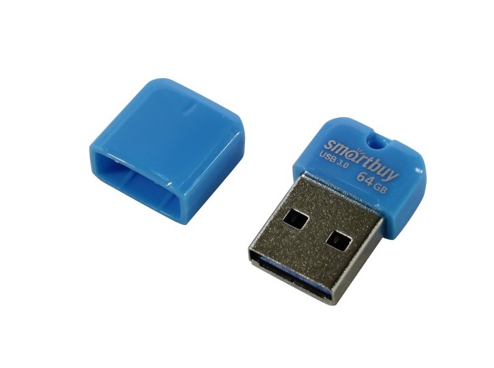 

USB флешка SmartBuy ART 64Gb Blue (SB64GBAB-3) USB 3.0 / 45 Мб/с / 12 Мб/с