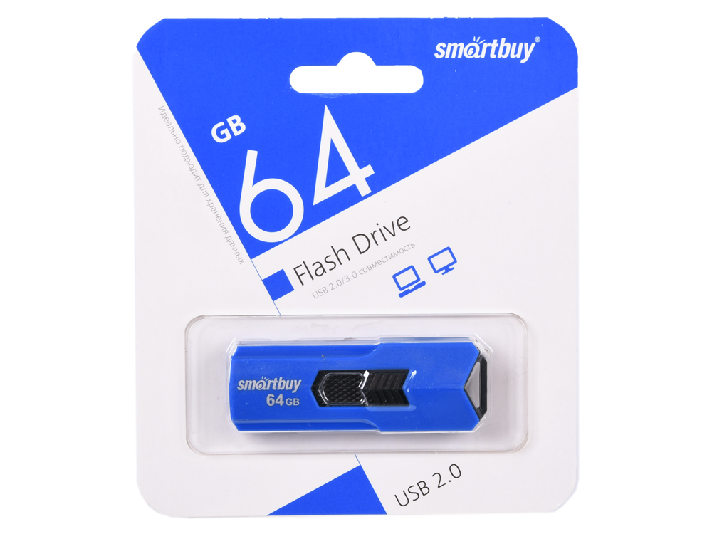 

USB флешка Smartbuy Stream 64Gb Blue (SB64GBST-B) USB 2.0