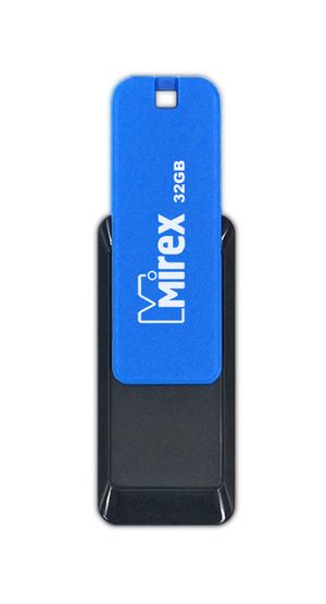 

USB флешка Mirex City 32Gb Blue-black (13600-FMUCIB32) USB 2.0 / 18 Мб/с / 8 Мб/с