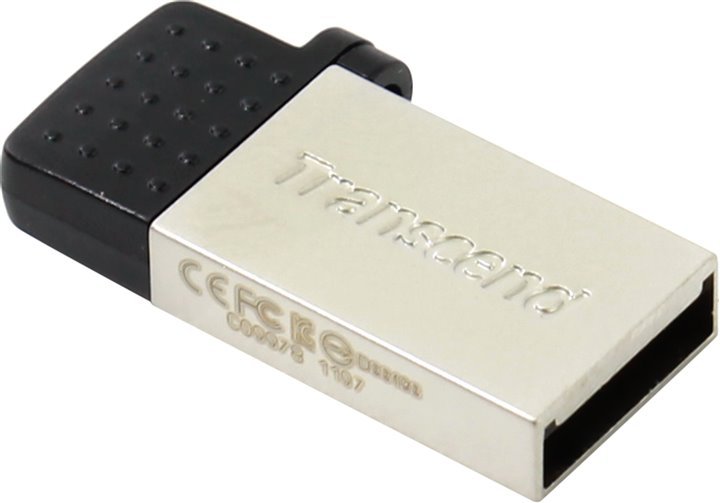 

USB флешка Transcend JetFlash 380 64Gb Silver (TS64GJF380S) USB 2.0/microUSB