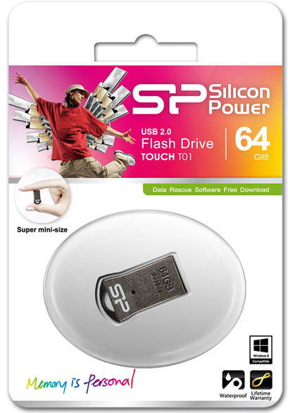 

USB флешка Silicon Power Touch T01 64Gb Black (SP064GBUF2T01V3K) USB 2.0 / 15 Мб/с / 5 Мб/с