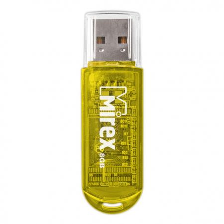 

USB флешка Mirex Elf 8Gb Yellow (13600-FMUYEL08) USB 2.0 / 16 Мб/с / 8 Мб/с