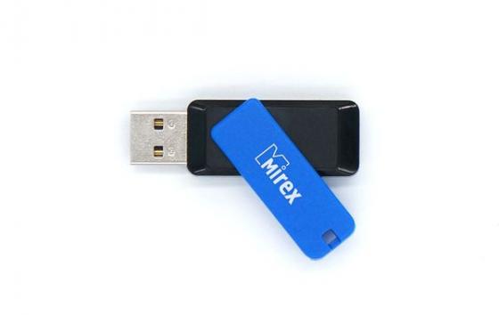 

USB флешка Mirex City 8Gb Blue-black (13600-FMUCIB08) USB 2.0 / 18 Мб/с / 8 Мб/с